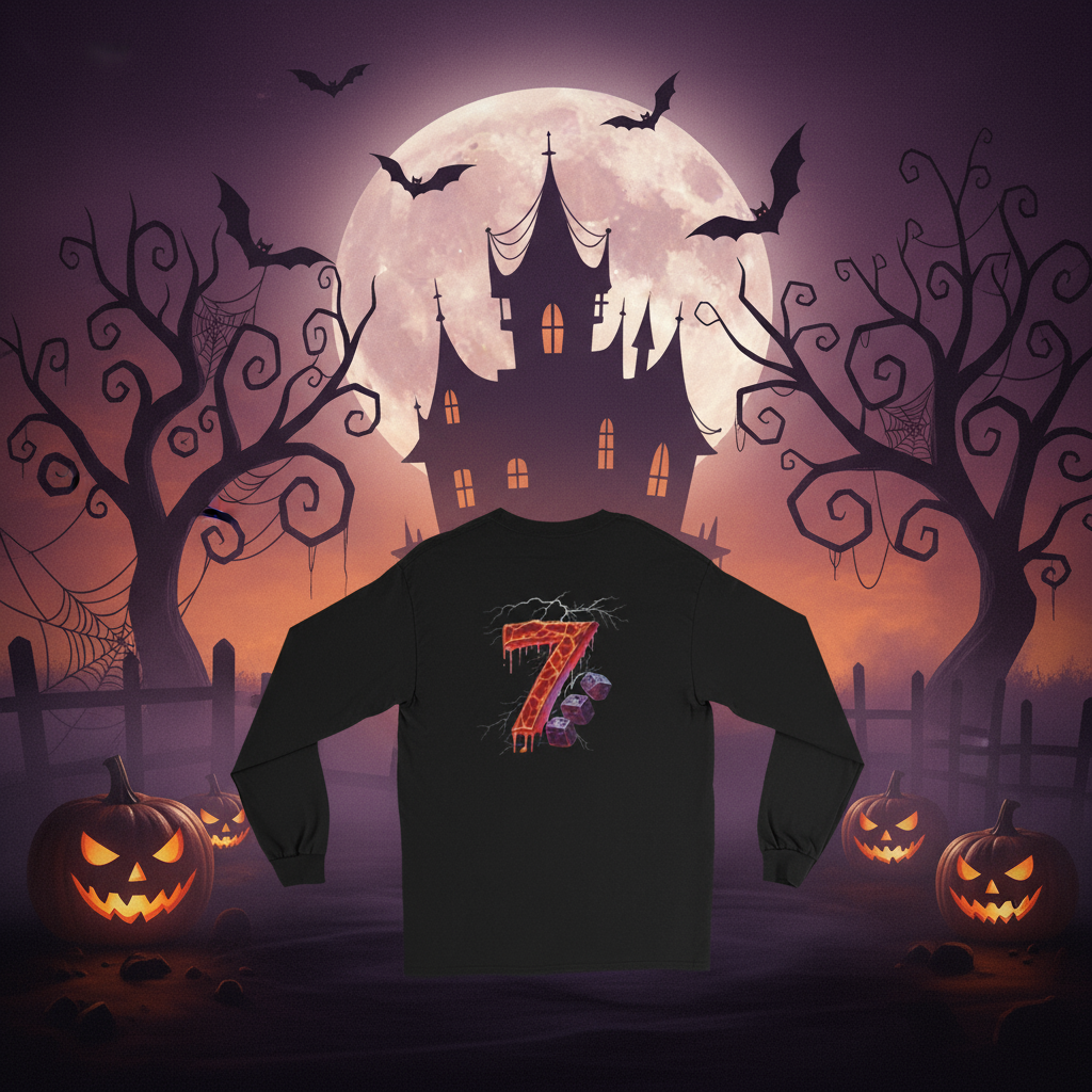 Halloween Background for 7WAYS Longsleeve Back View