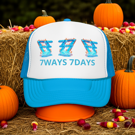 7WAYS 7DAYS TRUCKER Hat - Premium Foam Trucker Cap Streetwear